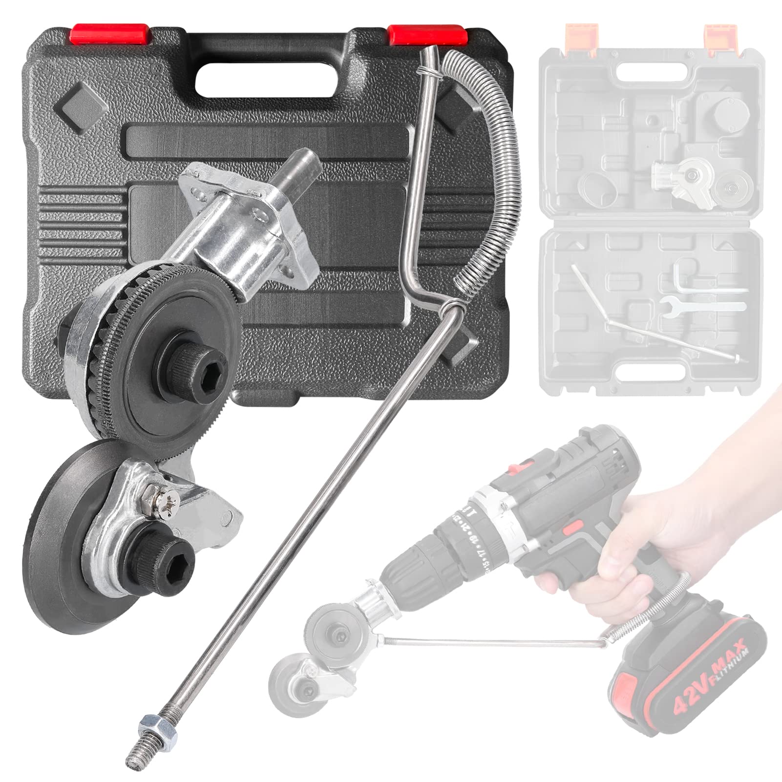 Geevorks Electric Drill Plate Cutter, Metal Plate Cutting Tool 0.8mm with Plastics Box- -Saving Accessory Retrofit Cutter