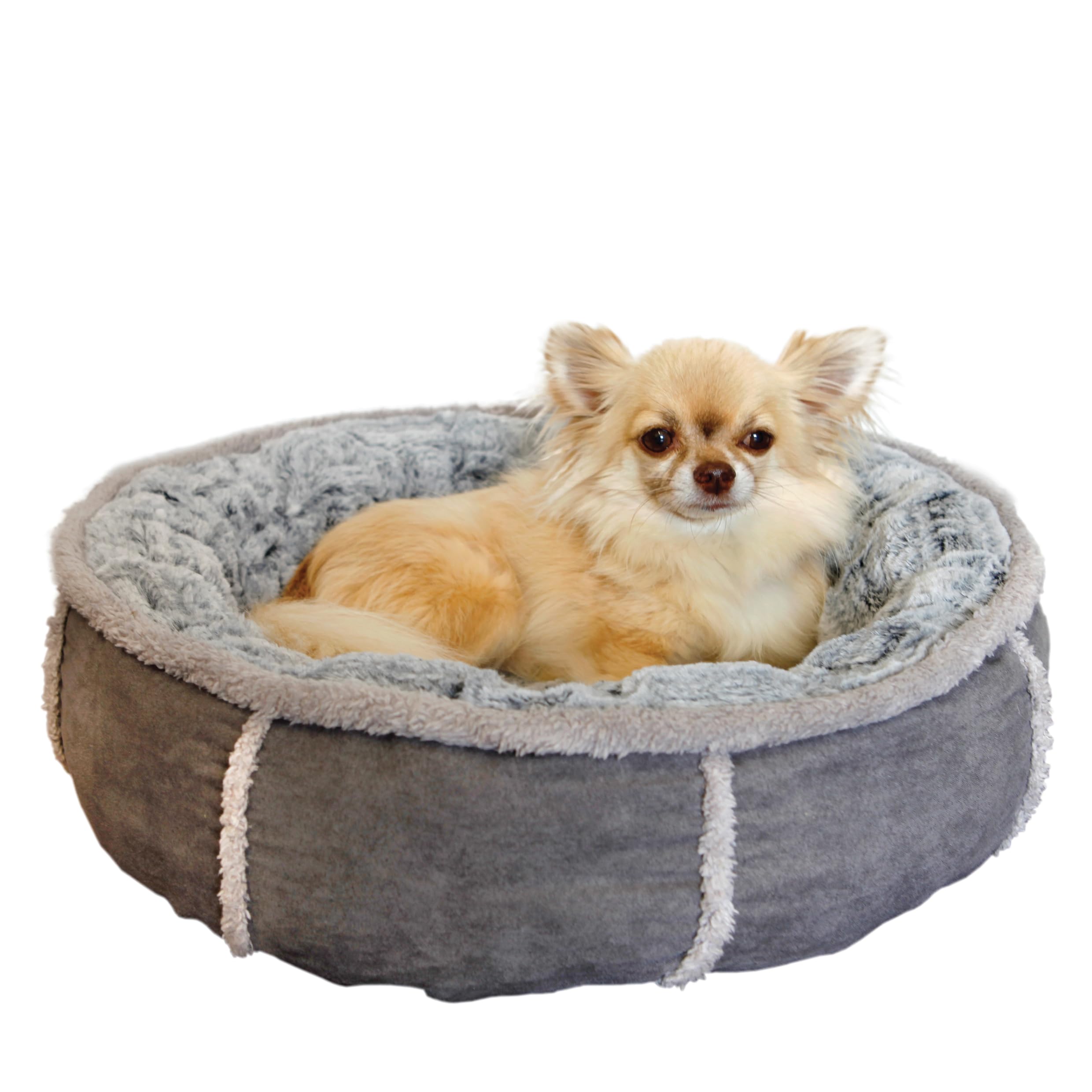 Rosewood 40 Winks Deep Plush Donut Dog Bed, 20”
