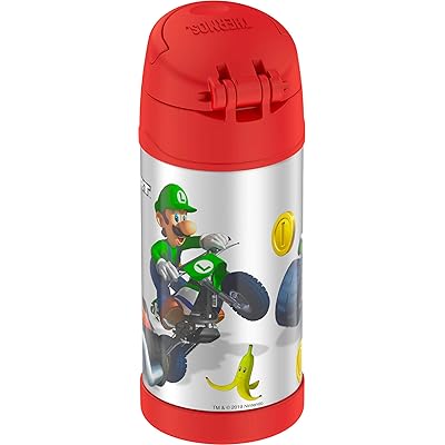 Buy Thermos Funtainer 12 Ounce Stainless Steel Vacuum Insulated Kids Straw Bottle Super Mario Brothers Online In Japan B07mjd64mv