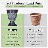 SG Traders Large Tampa Urn Plant Pot Stand Pack of 2 33x39cm UV Resistant view 8