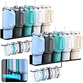 Shimeyao 2 Pcs Magnetic Cup Holder Compatible with Stanley Cup 30/40 oz for Refrigerator Water Bottle Tumbler Organizer, Ideal for Kitchen (5 Holder)