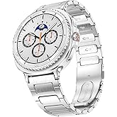 KOREDA Metal Band for Samsung Galaxy Watch 8 Classic 46mm/Galaxy Watch 8 40mm 44mm Bands, No Gap Solid Stainless Steel Business Metal Strap for Galaxy Watch 8 Men Women