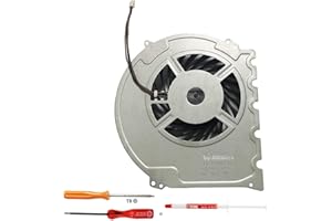 Rinbers® Internal CPU GPU Cooling Cooler Fan Replacement with Thermal Paste and T8 T10 PH00 Screwdriver Tool Kit for Sony Playstation 4 PS4 Slim Console CUH-2015A CUH-2016A CUH-2017A CUH-20XXA