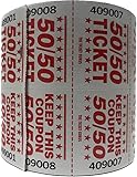 50/50 Marquee Raffle Tickets - 1000/Roll Easy Read