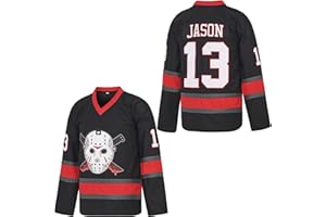 Ucavan Men's Voorhees 13 Hockey Jersey Halloween Stitched