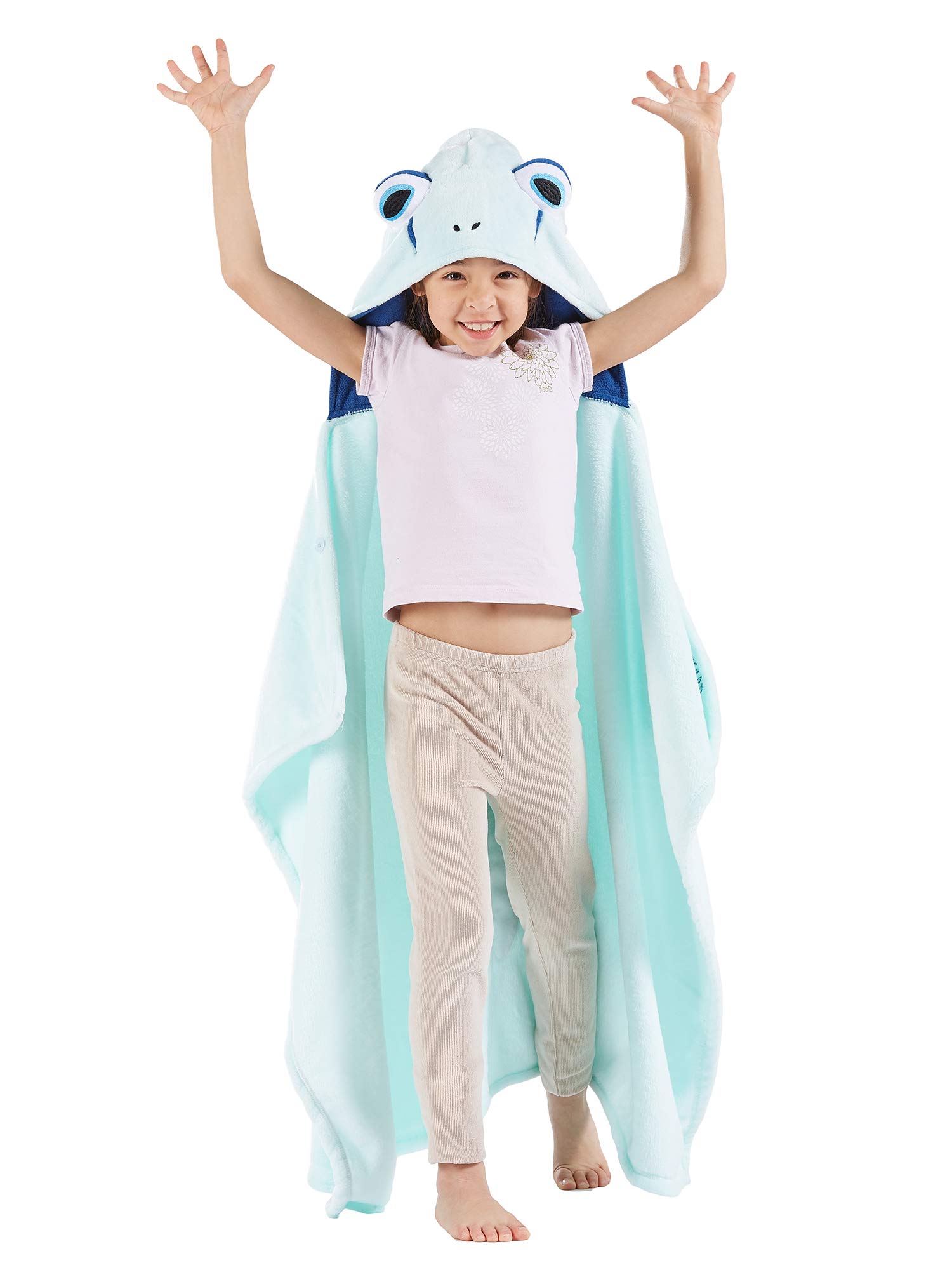 Boys Girls Dressing Gown Soft Hooded Robe Sleepwear- Frog L