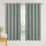 PONY DANCE Blackout Curtains Sage Green 66 x 54 Inches 2 Panels Eyelet view 2