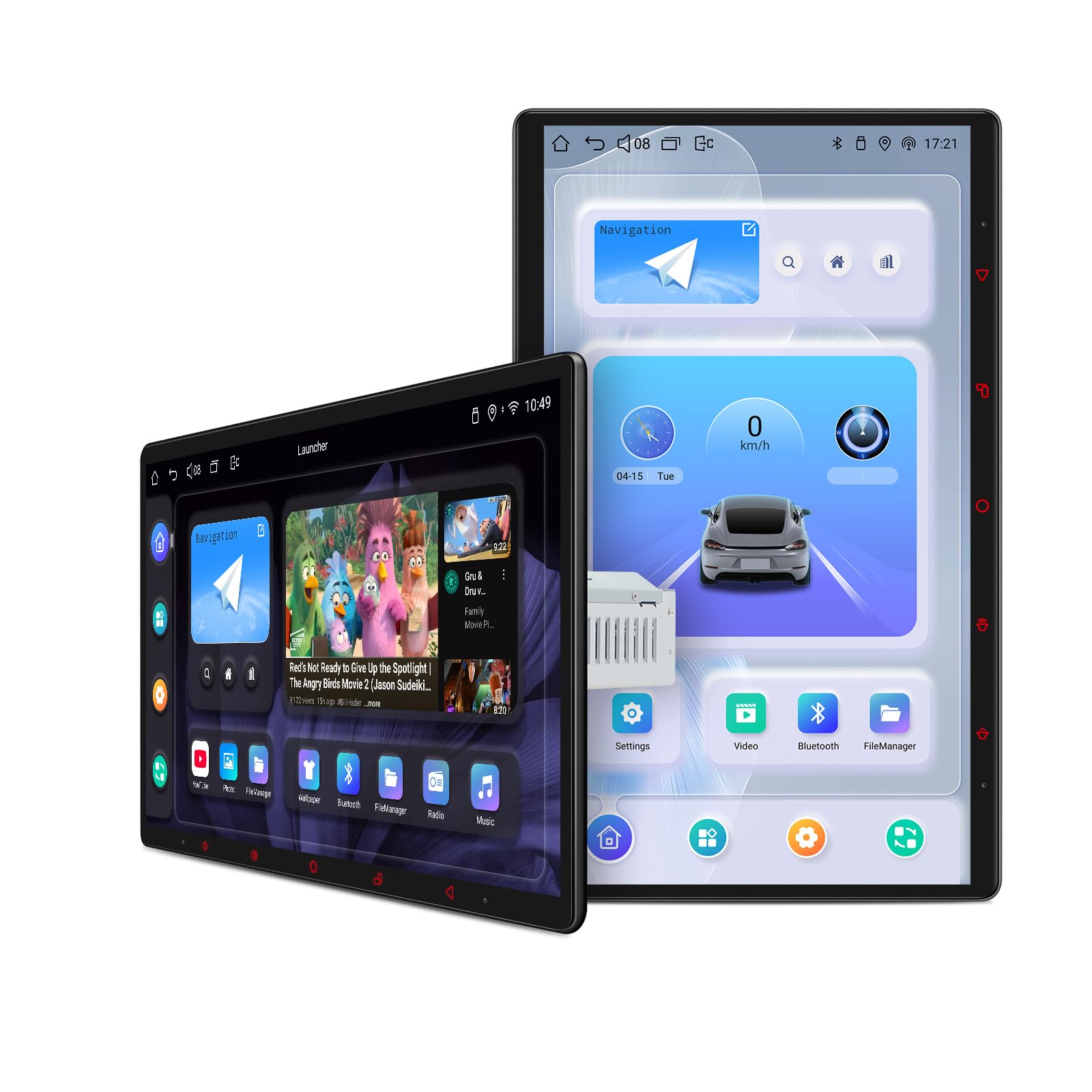 Photo 1 of JOYING Car Stereo 13.3 Inch Single Din Touchscreen Radio with CarPlay & Android Auto, Manual Rotated Android 13 Head Unit with AM/FM Radio, Bluetooth 5.0, Mirror Link(JY-UTS13N8-MR)