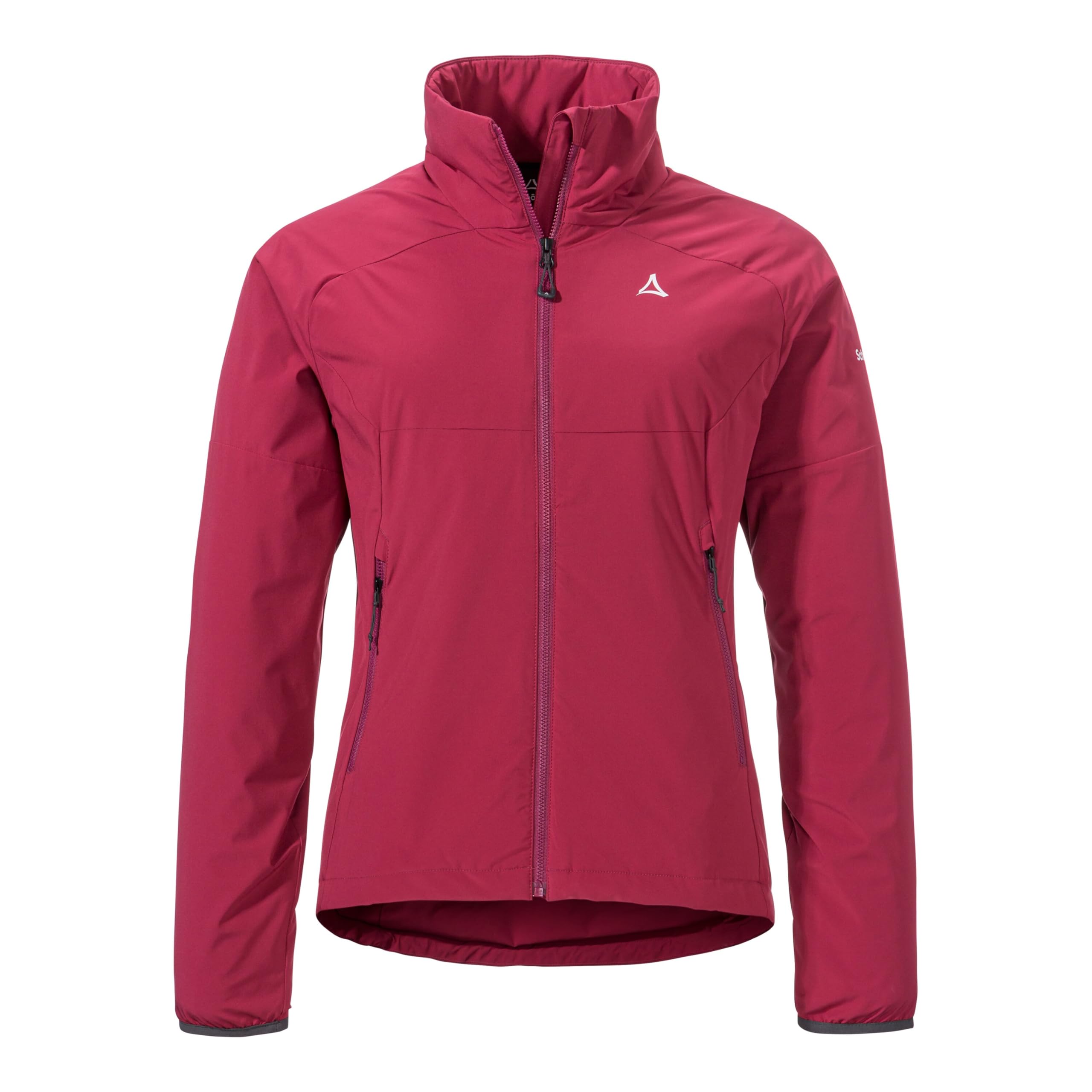 Schöffel Damen Ins Jacket Style Salza WMSs, funktionale Fahrrad Regenjacke mit 4-Wege-Stretch, MTB Jacke mit vorgeformter Passform und Belüftungsöffnungen, merlot, 38