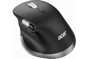 acer Wireless Bluetooth Mouse with Fast Side Scroll wheel, Ergonomic Mouse with BT5.2+2.4G Dual-Mode, 4800 DPI, 8 Buttons, Re