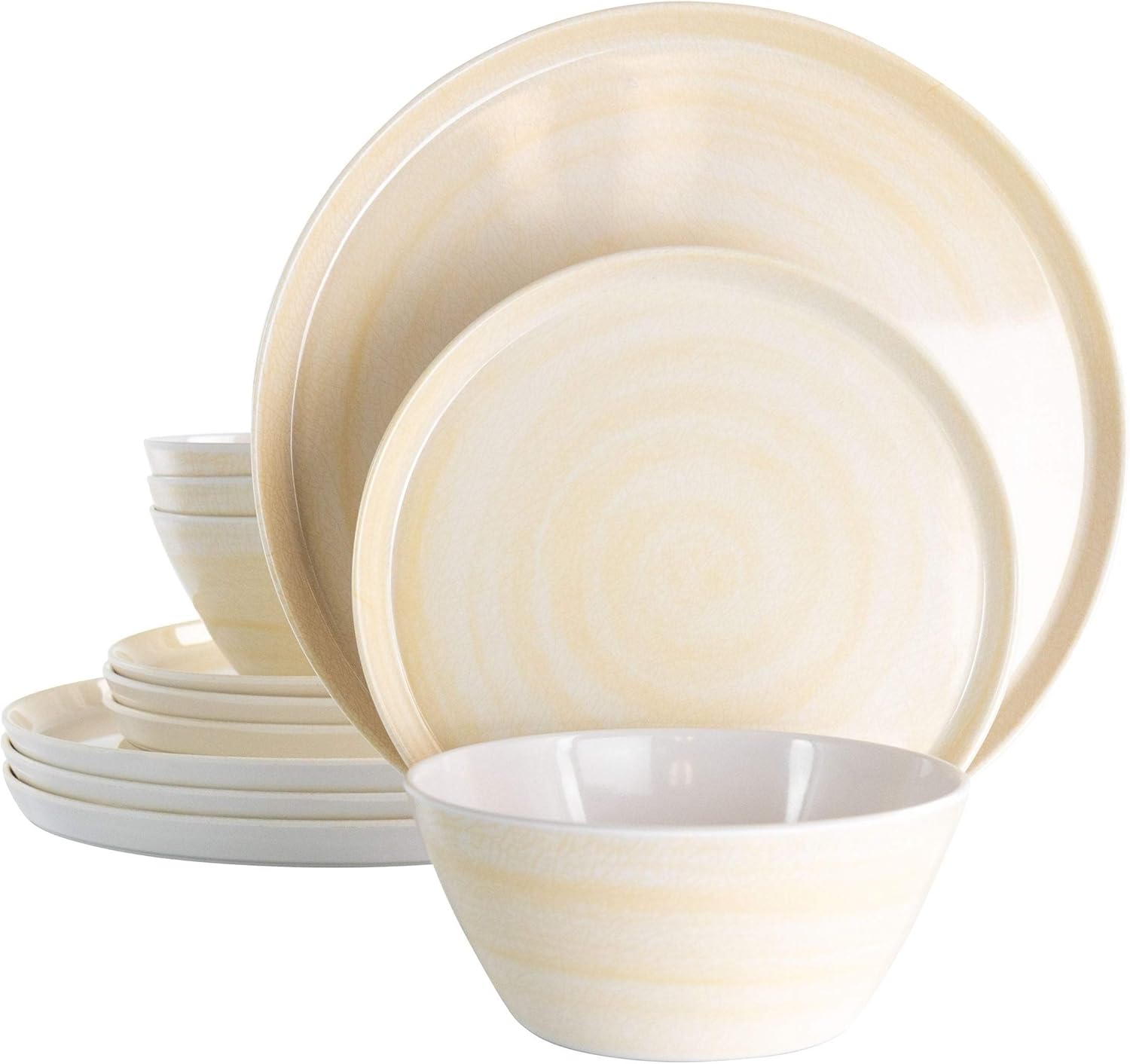 MISC Crafted Clay 12 Pc Lightweight Dinnerware Set Off