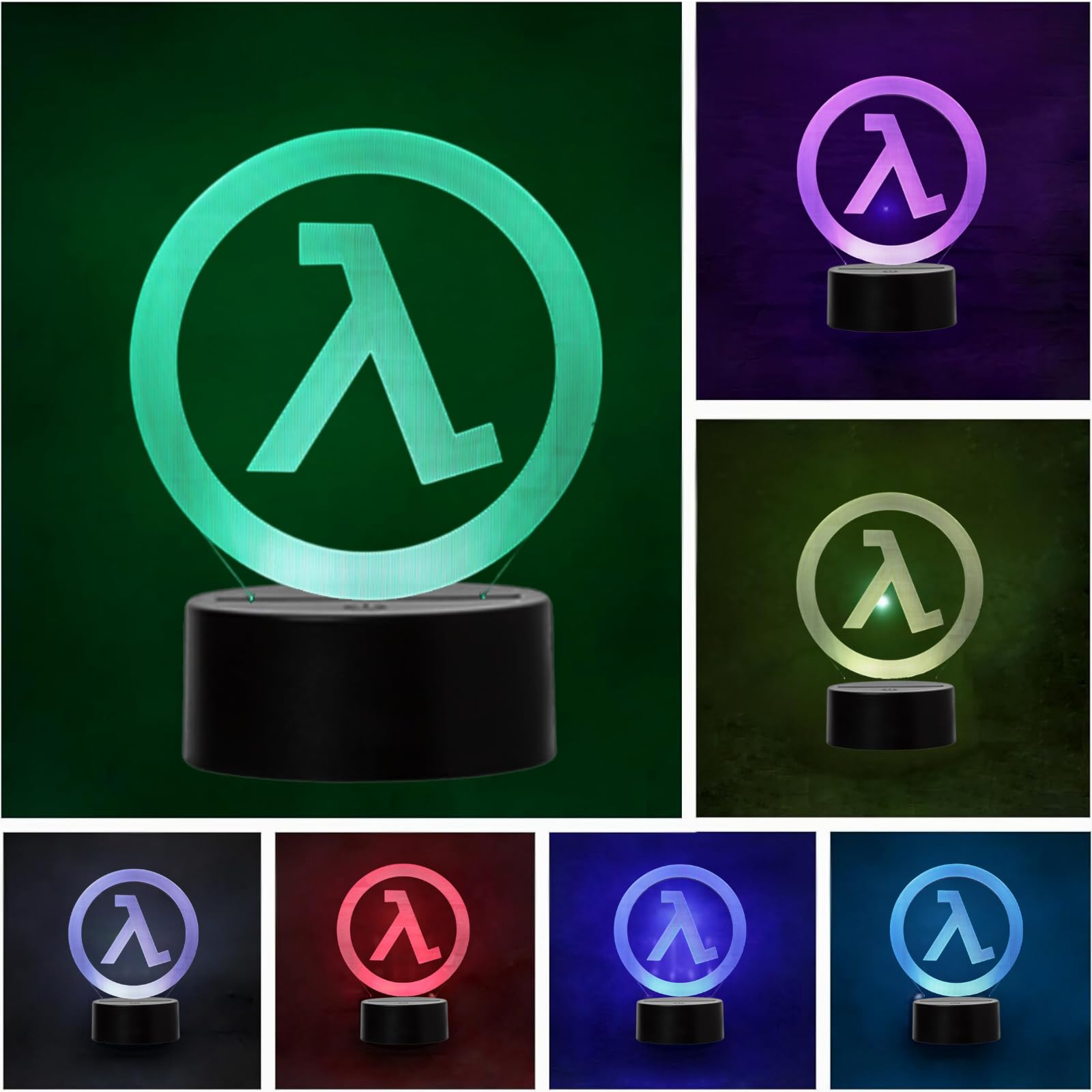 Wolobox LED Video Game Half Life Logo Color Changing USB Night Light and Decoration