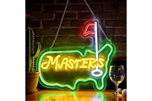 Golf Neon Sign Master LED Light for Wall Decor Dimmable Light Up Sign for Man Cave Golf Course Indoor Sports Bar Bedroom Offi