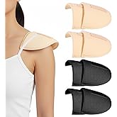 4 Pairs Shoulder Pads for Womens Clothing, Anti-Slip Detachable Hombreras para Ropa Mujer No-Sewing Required Breathable Set-in High Low Sponge Pad Men Blazer Clothes Sewing Accessories