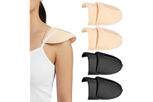 VIN BEAUTY 4 Pairs Shoulder Pads for Womens Clothing, Anti-Slip Detachable Hombreras para Ropa Mujer No-Sewing Required Breathable Set-in High Low Sponge Pad Men Blazer Clothes Sewing Accessories
