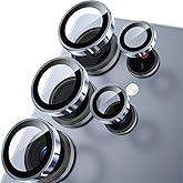WSKEN for Samsung Galaxy S25 Ultra Camera Lens Protector - Ultra Thin Case Friendly, 9H Shatterproof Tempered Glass with Alum
