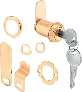 Prime-Line Products U 9946 Drawer and Cabinet Lock, Brass