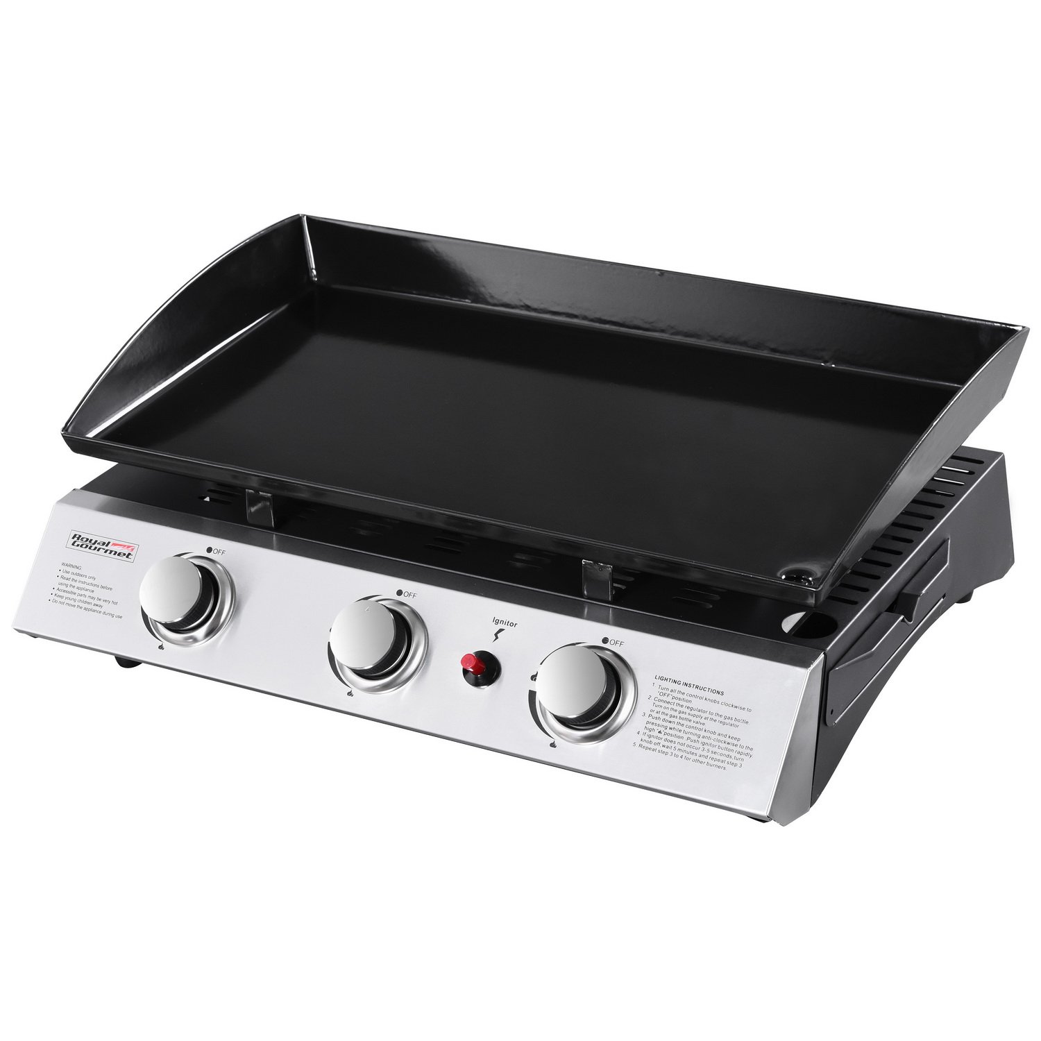 Royal Gourmet 22 Inch Tabletop Grill, Portable Propane Gas Griddle, 2