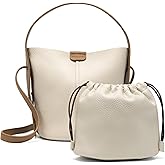 NEWBELLA Women's Bucket Bag - Square Top Handle Satchel with Crossbody Strap, Shoulder Bag for Work & Daily Commute