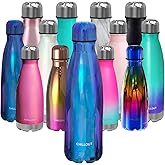 CHILLOUT LIFE Stainless Steel Water Bottle: 17 oz Double Wall Insulated Cola Bottle Shape for Cold and Warm Drinks, BPA Free Metal Sports Bottle, Dishwasher Safe Paint