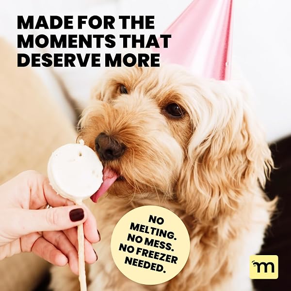 MALSIPREE DOG BIRTHDAY TREATS – PUPPY ADOPTION GIFTS & PUPPY TRAINING SUPPLIES – FUN DOG LOLLIPOPS & HEALTHY PET ICE CREAM ALTERNATIVE – CUTE ACCESSORIES & PHOTO PROPS – 8 PACK