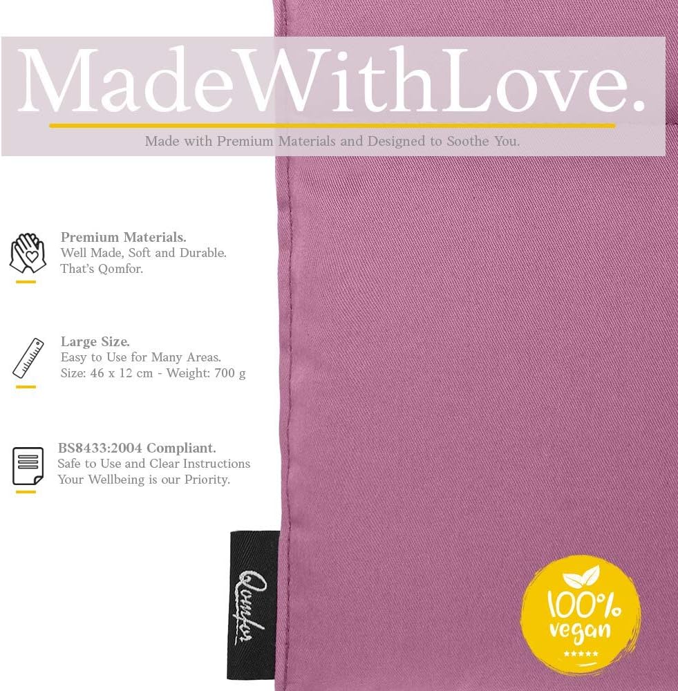 Qomfor Large Wheat Bag for Pain Relief, Microwavable Heat Pack with Lavender, Flexible Heat Pad for Back Neck, Shoulder - Image 5