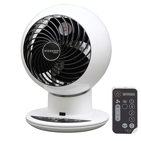 Iris Ohyama White IRIS, leiser Turbo-Ventilator 'Woozoo by Ohyama', PCF-SC15T, Weiss, 38 W, 30 m², Reichweite 25 m, Kunststof