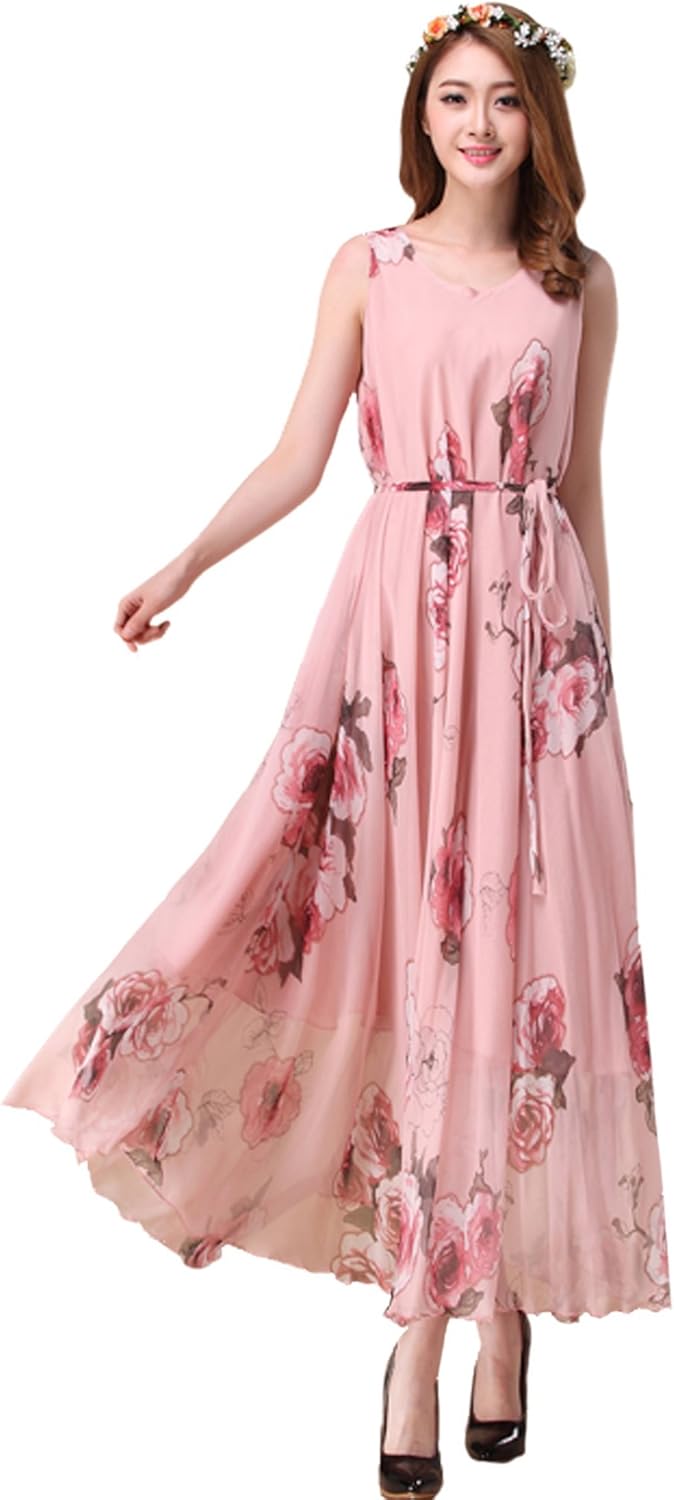 summer chiffon maxi dress