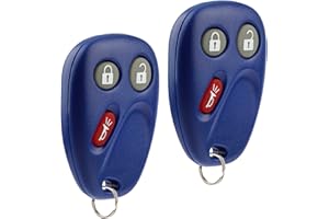 USAREMOTE Key Fob Keyless Entry Remote fits Chevy Tahoe Suburban Silverado Avalanche Equinox SSR / GMC Sierra Yukon / Cadillac Escalade / Hummer H2 / Pontiac Torrent / Saturn Vue (LHJ011 Blue), Set of 2
