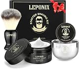 LEPONIX Shaving Kit for Men - Soap, Cream, Brush & Bowl Gift Set view 1