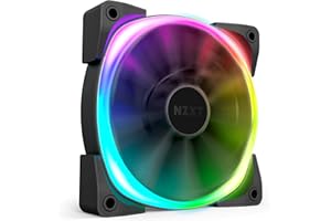 NZXT AER RGB 2 - HF-28120-B1 - 120mm - Advanced Lighting Customizations - Winglet Tips - Fluid Dynamic Bearing - LED RGB PWM Fan for Hue 2 - Single (HUE2 Lighting Controller Not Included) , Black