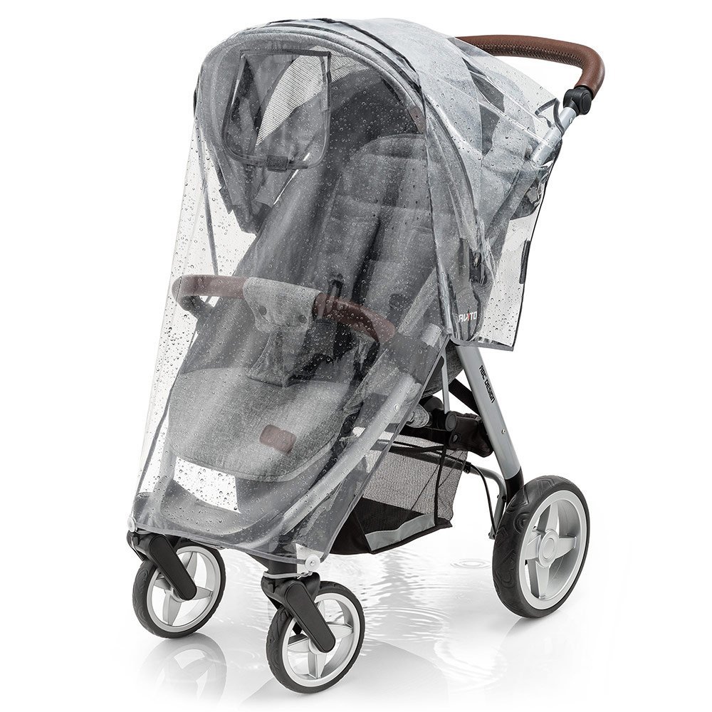 Universal Komfort Regenschutz für Buggy und Sportwagen - gute Luftzirkulation, verschließbares Kontakt-Fenster, einfache Montage an jedem Kinderwagen, PVC-frei