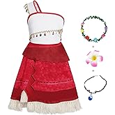 Cotrio Princess Dress Up for Girls Halloween Costume for Girl Dress Up Clothes Toddler Kids Outfit with Accessories Necklace