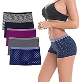 DEEP TOUCH Women Boyshort Underwear Seamless Boxer Panties No Show BoyShorts Panty Breathable Stretch Boxer Briefs for Ladies