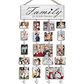 Orchroma Picture Frames Collage Photo Hanging Display Picture Board,Family Picture Frames Collage Wall Decor,Family is Everything Photo Board,Home Liveing Room Bedroom Wall Decor
