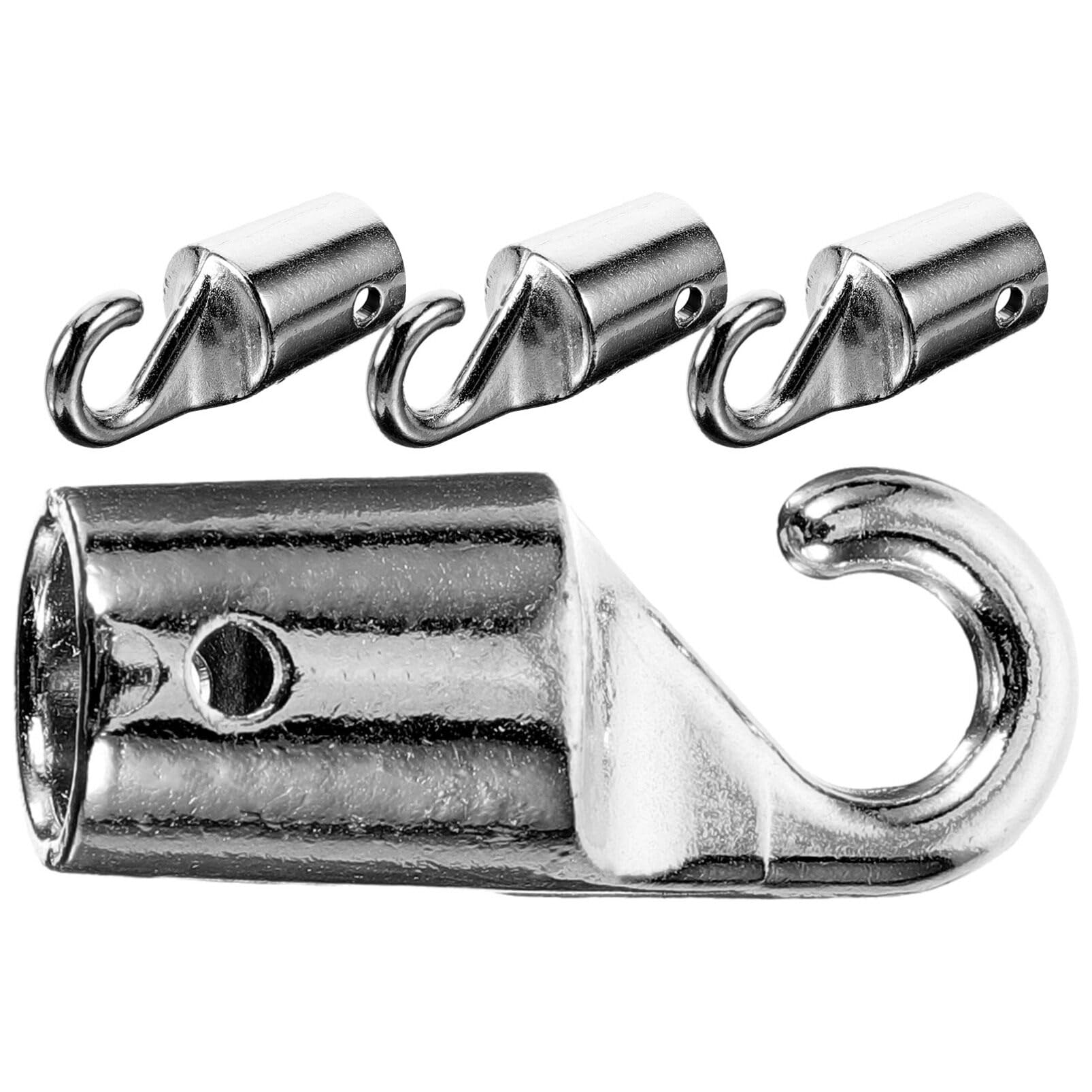 GANAZONO 4 PCS Wand Tip Hook Sleeve Metal Shapherds Hook Wand Tip Connector Wand Cap Connector Wand Cap Blind Wand Hook Replacement,Blind Tilt Wand Repair Accessory