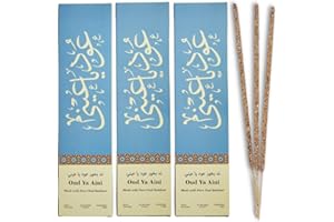 Oud Ya Aini Incense Sticks by Dukhni – Woody Oudh Scent | Agarwood Arabian Charcoal Free Incense I 90 Long-Lasting Oud Sticks