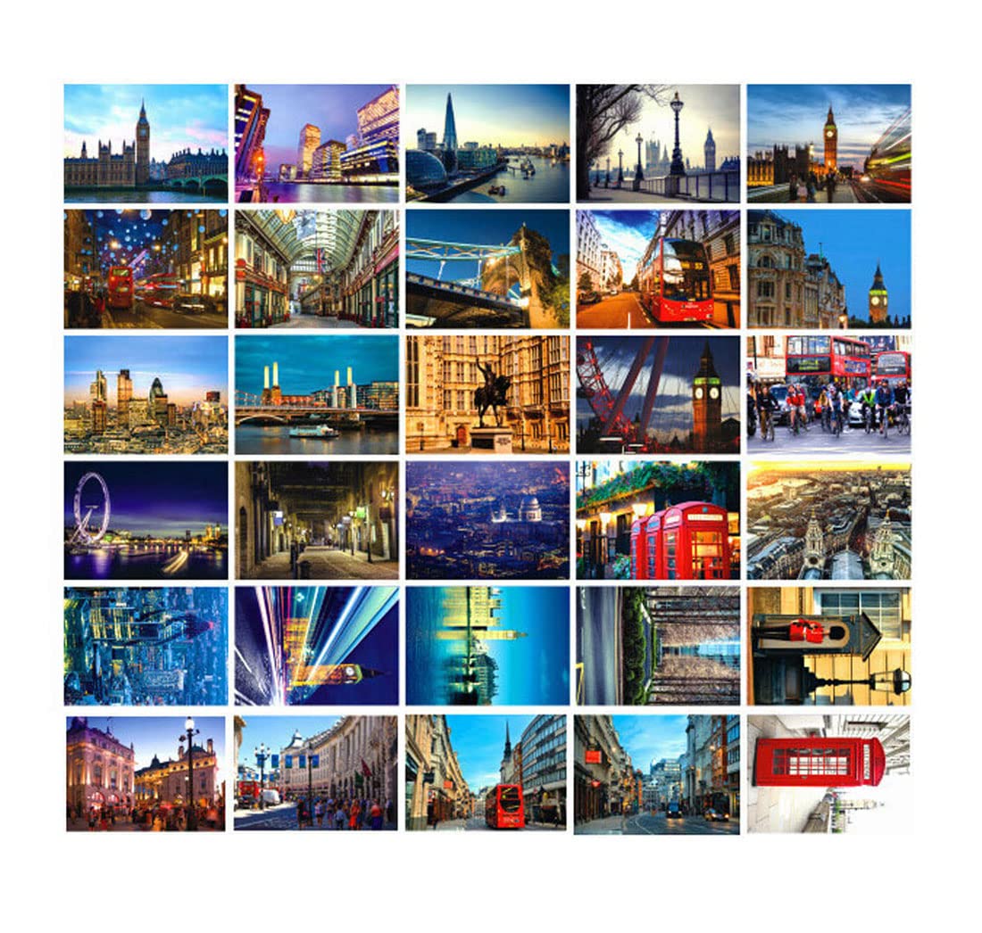 Fendawn Strive 30 PCS Beautiful Classic Scenery Postcard Artistic Retro Photo Postcards, London