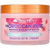 Tree Hut Moroccan Rose Whipped Body Butter with Shea Butter, 8.4 Oz | Whipped Shea Body Butter, Long-Lasting Hydration for Soft, Smooth Skin, Essential Body Care, Lightweight Moisturizer