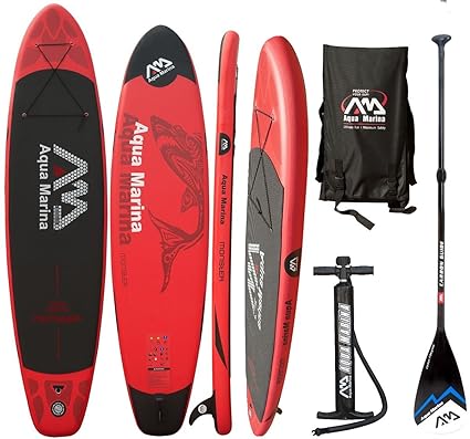 Aqua Marina Monster SUP hinchable Stand Up Paddle carbon Fibra de vidrio REMO