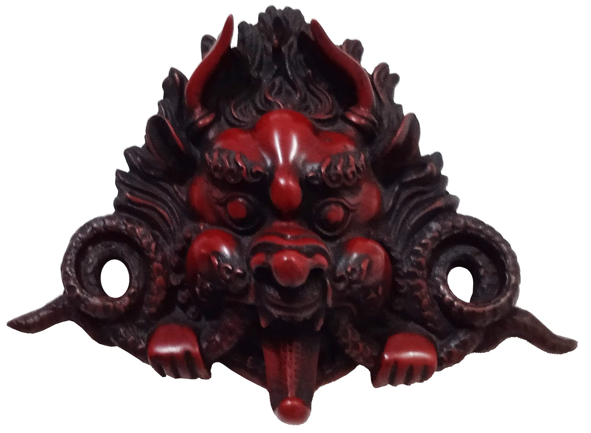 Purpledip Resin Wall Hanging Lord Garuda: Evil Eye & Good Luck Charm Idol (11658)