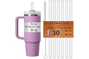 6-Pack Replacement Straws for Stanley 30 OZ Cup, Straw for Stanley Quencher 30OZ Tumbler, Reusable,Dishwasher Safe,Food Safe,