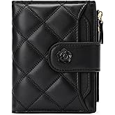 RNIEGA Small Wallets for Women Leather Bifold Wallet Women RFID Blocking Purse Credit Card Holder with 15 Card Slots and ID Window Coin Pocket