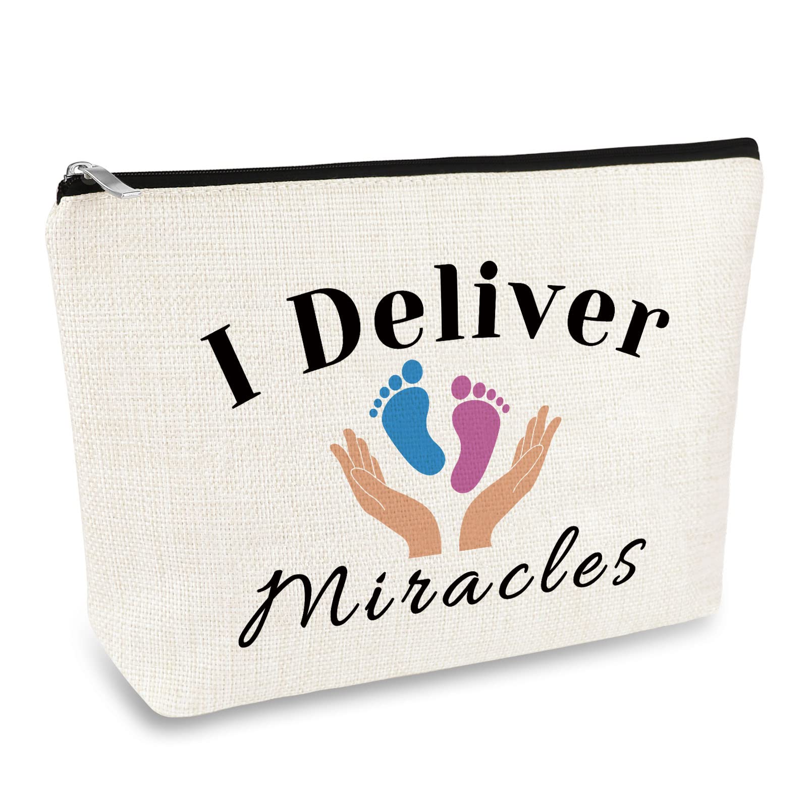 Midwife Gift Cosmetic Bag Gift for Women Doula Nurse Gift OBGYN Doctor Thank You Gifts Makeup Bag Appreciation Gift for Midwife Doula Labor Delivery Nurse OB Doctor Make Up Pouch Travel Toiletry Pouch