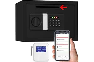 FORFEND SECURITY FORFEND Smart Home Safe | App Control/Alert WiFi Safe Box | Kidnap Alarm, Tamper Detection, False Attempt Alarm | Alexa/Google Home | Predrilled Wall Mount | Money Safe for Cash Jewelry Handgun Safe