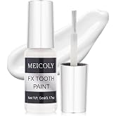 MEICOLY Cosmetic Tooth Paint,Black Out Tooth Missing Teeth Makeup,Professional Cosplay Teeth,Temporary Teeth Paint for Halloween SFX Special Effects Makeup,Dry Fast,Safe for Mouth,Long Lasting