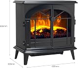 Dimplex Leckford Large Optiflame Electric Stove 2kW Remote Control Black view 5