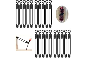 [20Park]UMUST Silicone Cable Ties, Reusable Cable Management Organizer, Cord Tie,Multipurpose Elastic Cord Organizer for Bundling and Fastening Cable Cords Wires(black)