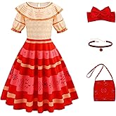 Gridamea Encanto Dress Up for Kids- Mirabel Costume Isabella Dress for Girls Outfit for Party/Birthday/Hallween/Cosplay