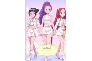 Composition Notebook: 6x9in | Girly Anime K-Pop Inspired Music Lover Fanart Journal for kids, Teens, Back to School